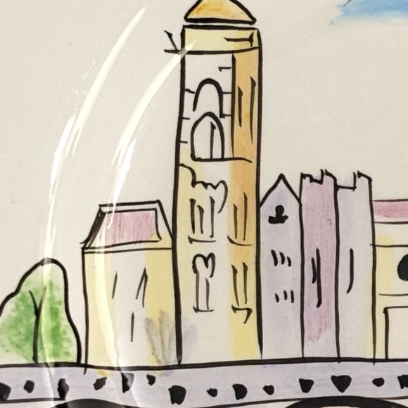 Vtg  8" Oneida Festa Italia Cheese/Salad/Dessert/Appetizers Venice Rome Pair - Picture 14 of 16